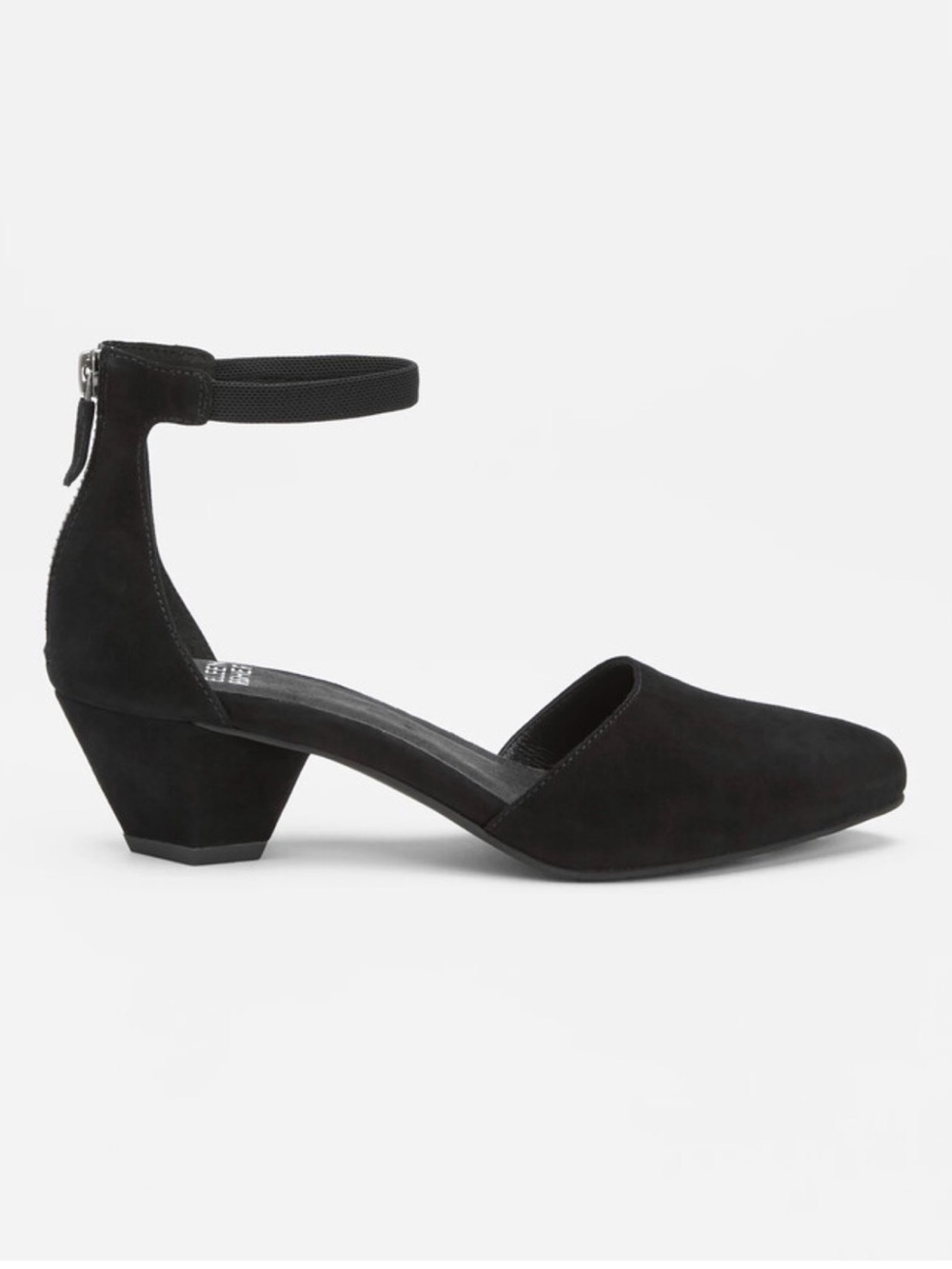 Eileen Fisher Just Suede Ankle-Strap Pump